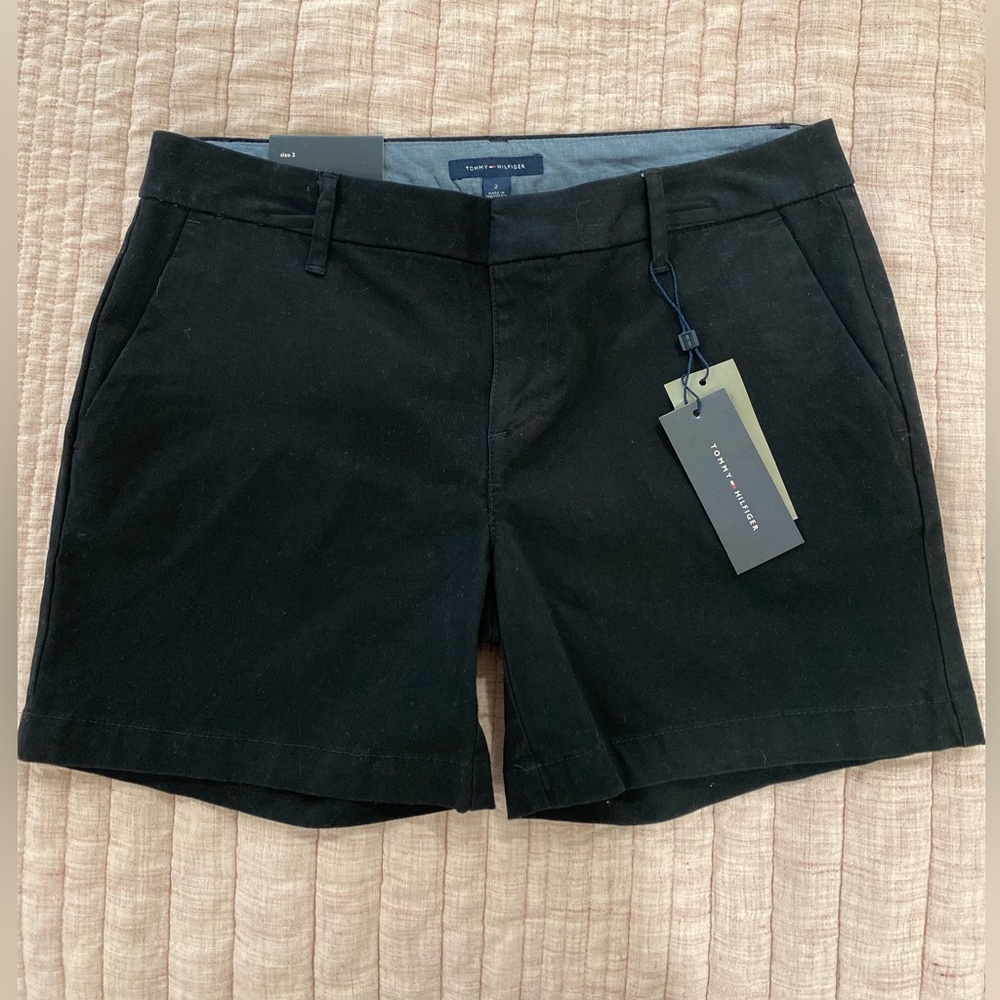 Tommy Hilfiger 5” inseam cotton shorts in black